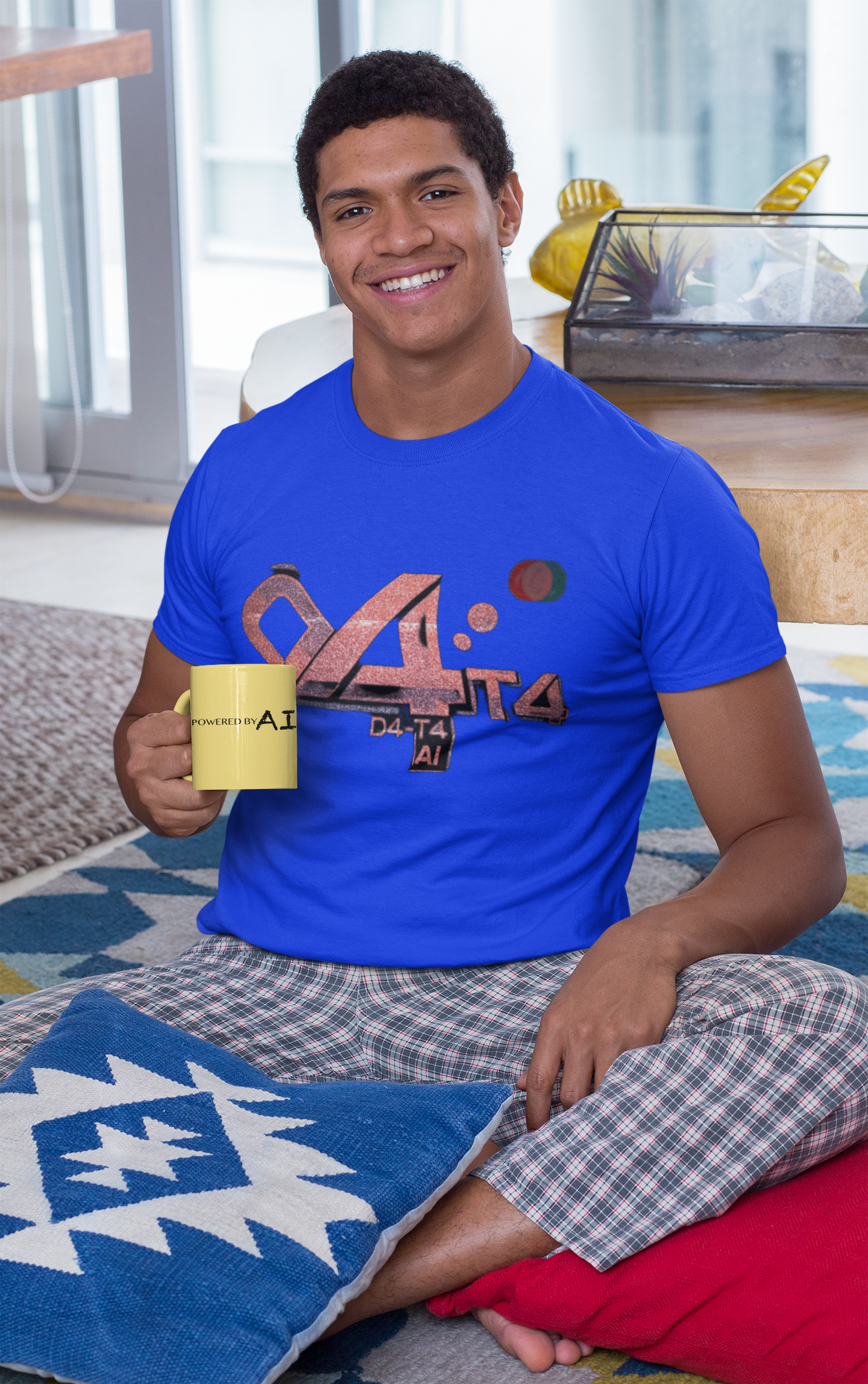 OFFICIAL D4T4 LOGO T SHIRT + EXCLUSIVE POWERED BY AI COFFE CUP